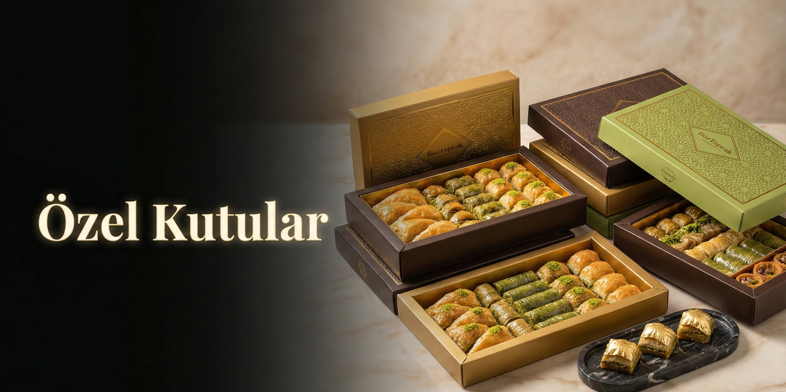 Boztoprak müşterileri için üretilmiş özel kutular